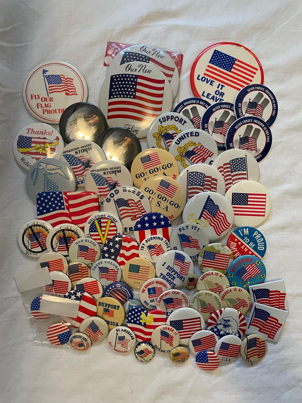 Collection of Americana buttons